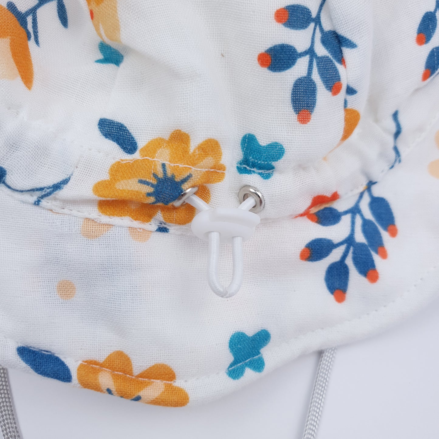 [Wired Brim, Chin Strap & Head Drawstring] Baby & Toddler Bucket Hat
