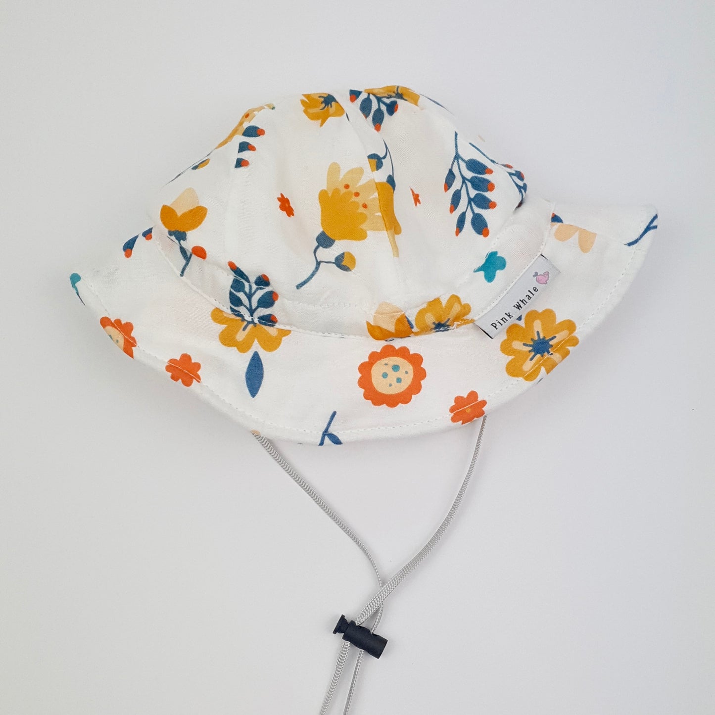 [Wired Brim, Chin Strap & Head Drawstring] Baby & Toddler Bucket Hat