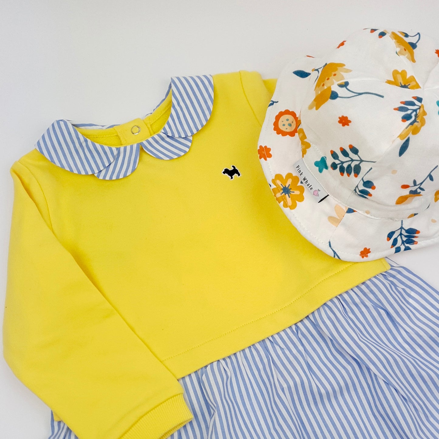 [Wired Brim, Chin Strap & Head Drawstring] Baby & Toddler Bucket Hat